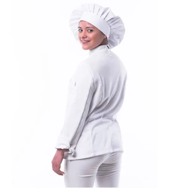 CHAQUETA COCINA MUJER MICROFIBRA PRIMESOFT CREMA - Imagen 2