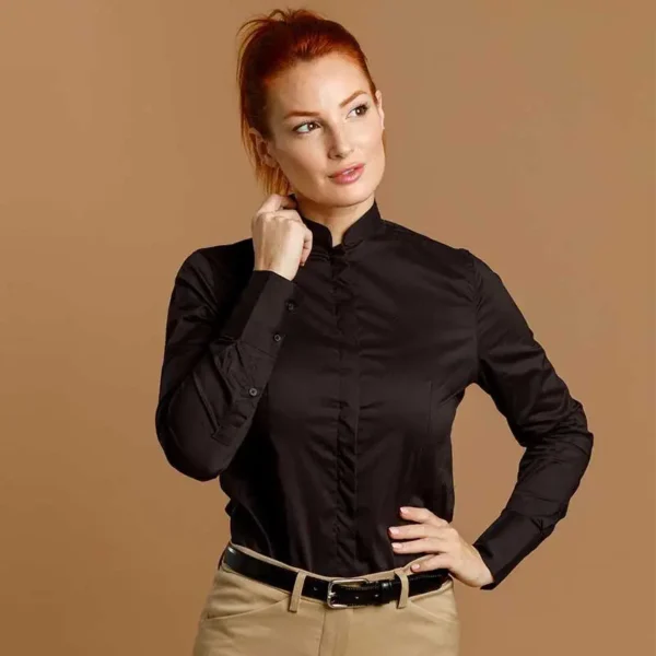 CAMISA MUJER CUELLO MAO - MOD. MARTINA MANGA LARGA