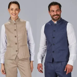 CHALECO MUJER CUELLO MAO LUJAN / CHALECO HOMBRE CUELLO MAO GIRON