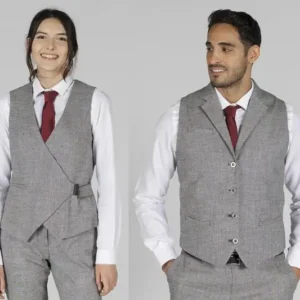 CHALECO HOMBRE SOLAPA CHEVIOT / CHALECO MUJER HEBILLA CHEVIOT