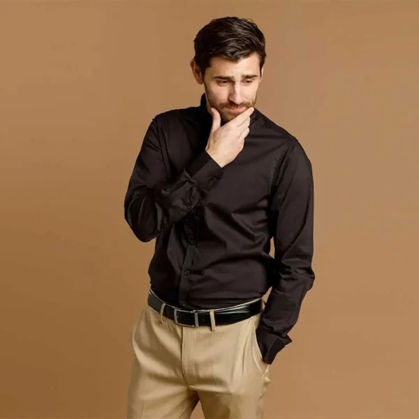 CAMISA HOMBRE CUELLO MAO - MO. TORINO MANGA LARGA - Imagen 2